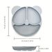 1pc 20x20x3cm Cute Bear Baby Food Supplement Tableware - Food Grade Silicone Suction Cup Dinner Plate Fall-proof Food Bowl_viptrois.com