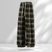 Men's Winter Fleece-Lined Pants – Cozy Sherpa Lined Plaid Trousers With Elastic Waist, Loose Fit & Thermal Insulation For Cold Weather Casual Wear_viptrois.com