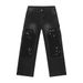 Men's Clothing 2025 Autumn New Products Street Fashion Graffiti Splicing Design Straight Loose Jeans_viptrois.com