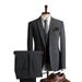 Modern Slim Fit Checkered Suit Set For Men - 3 Piece Formal Wedding & Business Attire With Vest (Grey Tones, Multiple Sizes)_viptrois.com