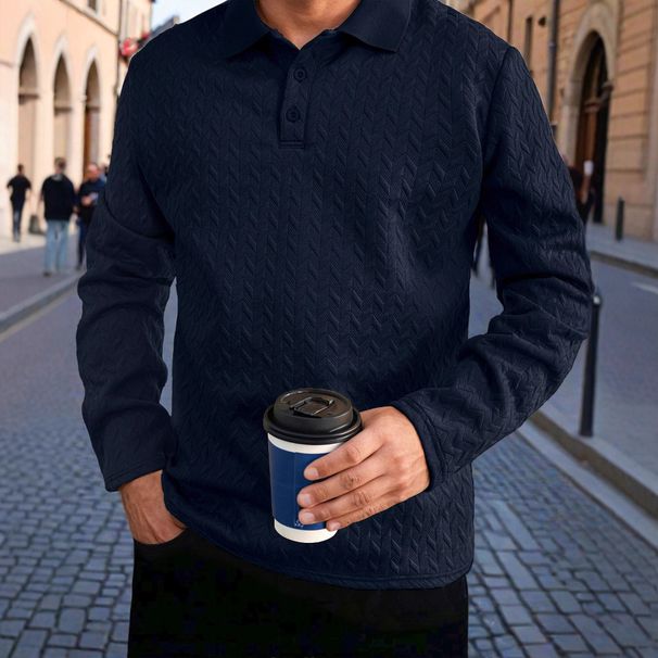 Spring And Autumn Fast Sale Polo Shirt Ribbed Collar Men's Casual Sports Polo Shirt_viptrois.com