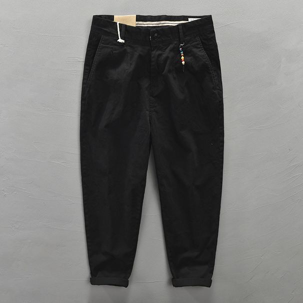 Men's Classic Cotton Cargo Pants – Relaxed Fit, Mid-Rise, Multi-Pocket Workwear Style (Khaki/Gray/Black/Army Green, 28-38)_viptrois.com