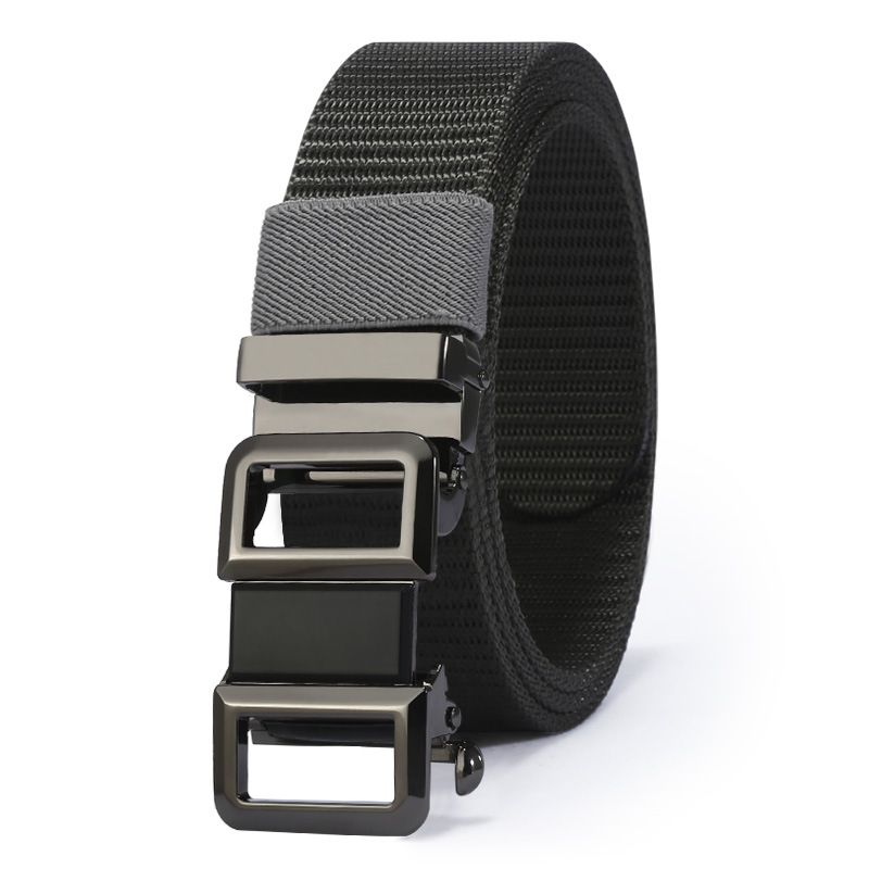 Men's Belts Toothless Alloy Automatic Buckle Thickened Nylon Belt Business Casual Belt Youth Personality Trend Nylon Canvas Versatile_viptrois.com