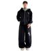 American Style Cross-Border Trendy Brand New Product Personalized Printed Couple Matching Hip-Hop Hoodie And Sweatpants_viptrois.com