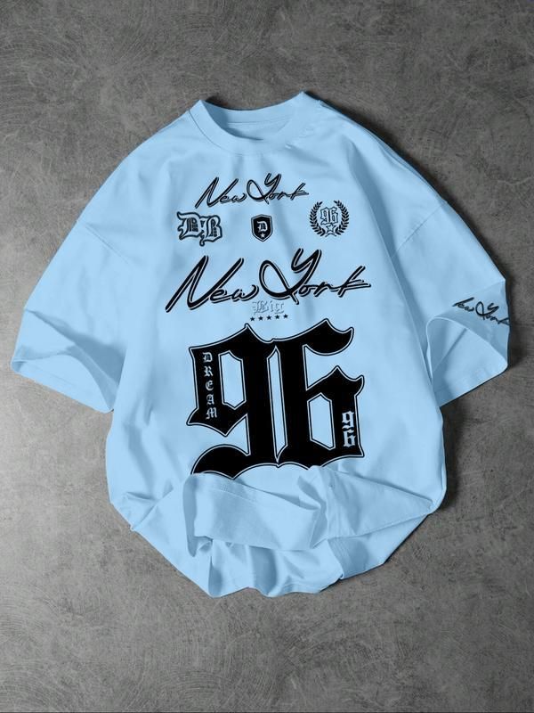 2025 Summer New Cross-border Hot-selling 3D Digital Printing Men's Casual Fashion Trendy Brand Alphabet Jersey T-shirt_viptrois.com