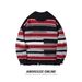 Men's Clothing Autumn/Winter Striped Sweater For Men, Loose High Street Knitwear, Winter Sweater Jacket_viptrois.com