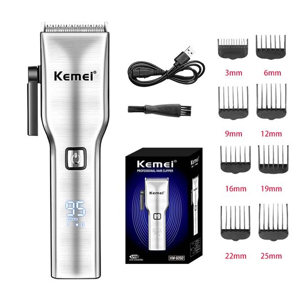 Kemei Km-6050 Multifunction Usb Charging Low Noise Personal Fast Cutting New Design Digital Display Hair Clipper_viptrois.com