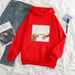 2024 New Women's Clothing Autumn Winter Funny Adam's Hand Of Creation And Cat Hooded Sweatshirt_viptrois.com