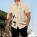 Men's Casual Fashion 3D Digital Printing Shirt Short Sleeve Shorts Suit_viptrois.com