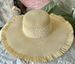 Straw With Large Brim And Lace Edges, Summer Protection Beach Hat, Outdoor Sun Hat_viptrois.com