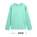 230g Autumn Xinjiang Combed Cotton Heavyweight Crew Neck Solid Color Long Sleeve Men's T-Shirt Loose Base Shirt One_viptrois.com