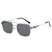 Men's Sunglasses Personalized Large Frame Metal Sunglasses Double Beam Glasses_viptrois.com