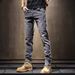 Jeans Spring Autumn 2025 New Trendy Brand Versatile Slim Fit Small Footed Men's Casual Straight Leg Pants With Slight_viptrois.com