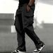 Men's Utility Cargo Pants – High-Waisted Drawstring Waist With Flap Pockets & Side Straps (S-XXXL, Black/Khaki/Navy/Light Blue)_viptrois.com