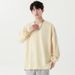 Heavyweight Pure Cotton Long Sleeve T-Shirt Men, Solid Color Loose Fit, Autumn And Winter 2024 Sweatshirt, Crew Neck,_viptrois.com