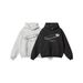 Men's Clothing Autumn Retro Pin Print Plush Top Loose Heavy Hooded Sweatshirt Men's Trend_viptrois.com