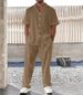 Men's Clothing Commuter Suit Casual Button Shirt Short Sleeved Trousers Men's Outing Trend_viptrois.com