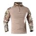 Men's Clothing Men's Black Tactical Frog Suit Top Quick Drying Long Sleeve T-Shirt Slim Fit Military Enthusiast Outdoor Training Uniform_viptrois.com