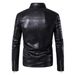 Men's Clothing New Men's Motorcycle Leather Jacket Multi zipper Men's Leather Jacket 1800 B003_viptrois.com