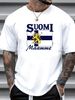 Vintage Finland T Shirt Men's Small White Finnish Flag Suomi Tee Fashion Casual Soft Slightly Stylish Graphic Streetwear Designer Clothes_viptrois.com