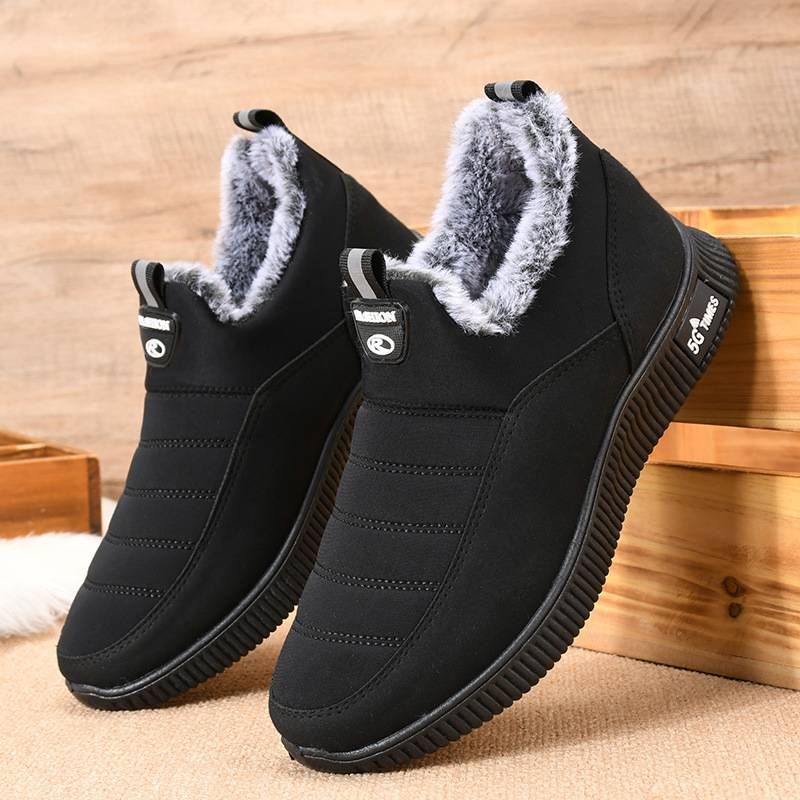 Winter new Beijing cotton shoes men plus fleece thickened middle-aged and elderly father cotton shoes snow boots_viptrois.com
