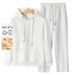 Unisex Cotton Blend Hoodie & Jogger Set - Japanese-Inspired Relaxed Fit Loungewear For Autumn & Winter_viptrois.com