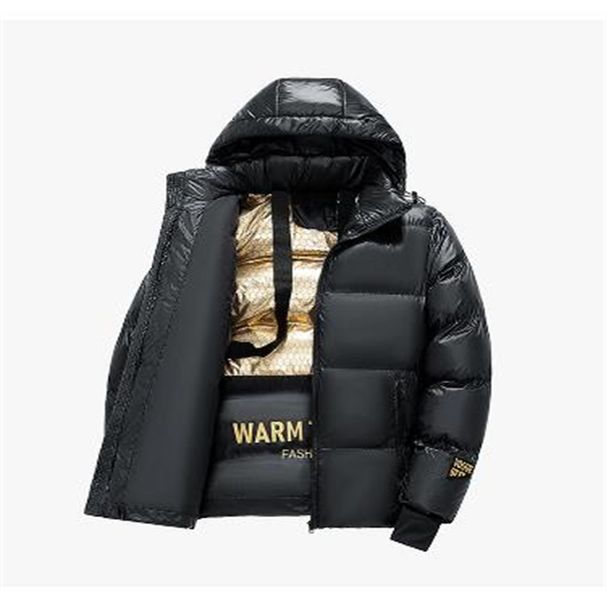 2026 Fashion Wintercoat Women/Men Long Sleeve Zipper Keep Warm Reversible Graphene Black Gold Hooded Cotton Jacket S-5XL_viptrois.com