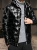Men’s Performance Puffer Jacket – Lightweight Reflective Ski & Gym Coat (Black, Slim Fit)_viptrois.com