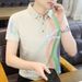 High Quality Men's Collar Polo Shirt Short Sleeved Pure Cotton Breathable High-end Business Casual T-shirt Clothes_viptrois.com