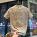 Men's Retro Heavy Duty Tie Dye Short Sleeve T-Shirt Loose Round Neck Top With Embroidered Letter Trendy Brand Stylish Design_viptrois.com