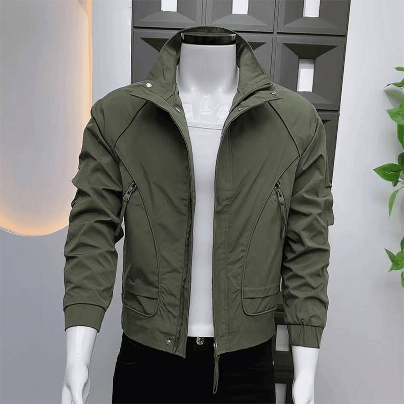 New Spring And Autumn Men's Jacket, Korean Style, Slim, Casual, Versatile And Cool Short Top Coat_viptrois.com