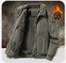 Men's Heavyweight Flight Jacket – Winter-Ready Polyester Shell With Utility Pockets, 5XL Sizing & Storm Collar(Khaki/Army Green/Black)_viptrois.com