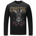 Men's Clothing Heavy Hot Diamond Rabbit Head Long Sleeved Men's T Shirt Winter Plus Velvet Large Size_viptrois.com