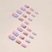 Cute Dairy Pattern Rainbow Strip Sky Nail Art Colorful Summer Bright Eye Nail Finished Medium And Long Wear Armor_viptrois.com