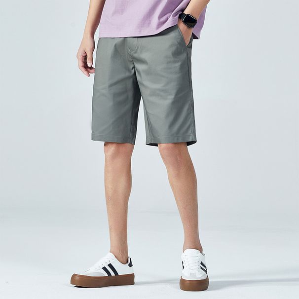 Men's Casual Shorts Summer Lightweight Cotton Loose Fit Straight Leg 5-Inch Shorts Trendy Versatile Beach Lounge Pants_viptrois.com