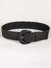 Women Braided Belts Straw Retro Spring And Summer New Style Hand Woven Buckle Elastic Rubber PP Straw Belt With Dress_viptrois.com