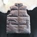 Unisex Suede Collar Vest, Casual Open-Front Sleeveless Jacket For Men & Women, Trendy Layering Piece For Spring & Fall_viptrois.com