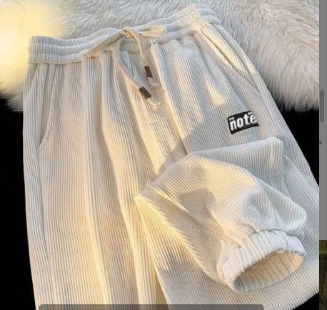 Men's Clothing Pants Retro Heavy Label Sports Sweatpants Loose Straight Casual Trousers_viptrois.com