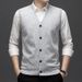 New Men's Wool Knitted Vest Business Work Clothes Solid Color Knitted Cardigan Vest Foreign Trade Export Style_viptrois.com
