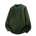 Fashionable, Simple, Versatile, Buttoned Open Slit Round Neck Knitted Sweater, Inner Layer For Autumn And Winter Sweaters_viptrois.com