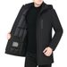 Men's Winter Hooded Jacket – Premium Polyester Fill, Detachable Hood, Slim Fit For Mature Gentlemen (XL-5XL, Black/Olive, Zippered Pockets)_viptrois.com