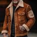 Autumn Winter 2025 Men's Coat Jacket Lamb Wool Turn-down Collar Zipper Business Casual_viptrois.com