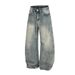 Men's Clothing New High Street Machete Pants Retro Washed Jeans Men And Women Vibe Wide Leg Pants_viptrois.com