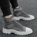 European Warm Series Summer Breathable Martin Canvas High-top Thick-soled Non-slip Men's Shoes British Trendy Workwear Boots Order_viptrois.com