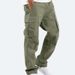 Men's Clothing Exclusively Workwear Trousers Men's Sports Solid Color Drawstring Multi Pocket_viptrois.com