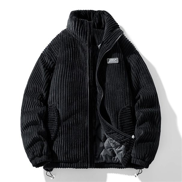 2026 American Vintage Fashion Wintercoat Youth/Men 100% Polyester Stand Collar Long Sleeve Thick Keep Warm Corduroy Cotton-Padded Jacket_viptrois.com