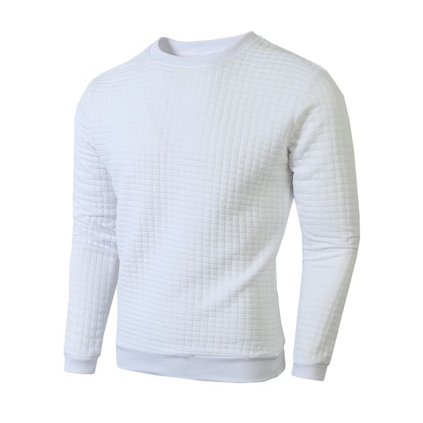 The New Men's Hoodie From Ouma For Autumn And Winter Features A Slim, Round-neck, Long-sleeved, Checkered Design For A Stylish And Casual Look_viptrois.com