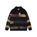 2026 New Environmentally Friendly Fabric Street Retro Color Color Matching Lapel Sweater Men's And Women's Autumn And Winter Trend Personality Loose L_viptrois.com