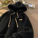 Lamb Wool Hooded Sweater Men's Winter Fleece Thickened American Jacket Autumn And Winter New Trendy Top_viptrois.com