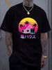 Kame House Sennin Funny Logo Men's Black T Shirt Size S To 5XL Comfortable Stretched Graphic Casual Breathable Unisex Summer Fashion Stylish_viptrois.com